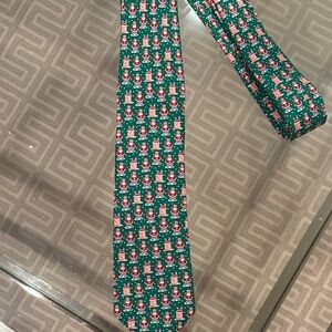 Green and Red Patterned Santa Kids Tie